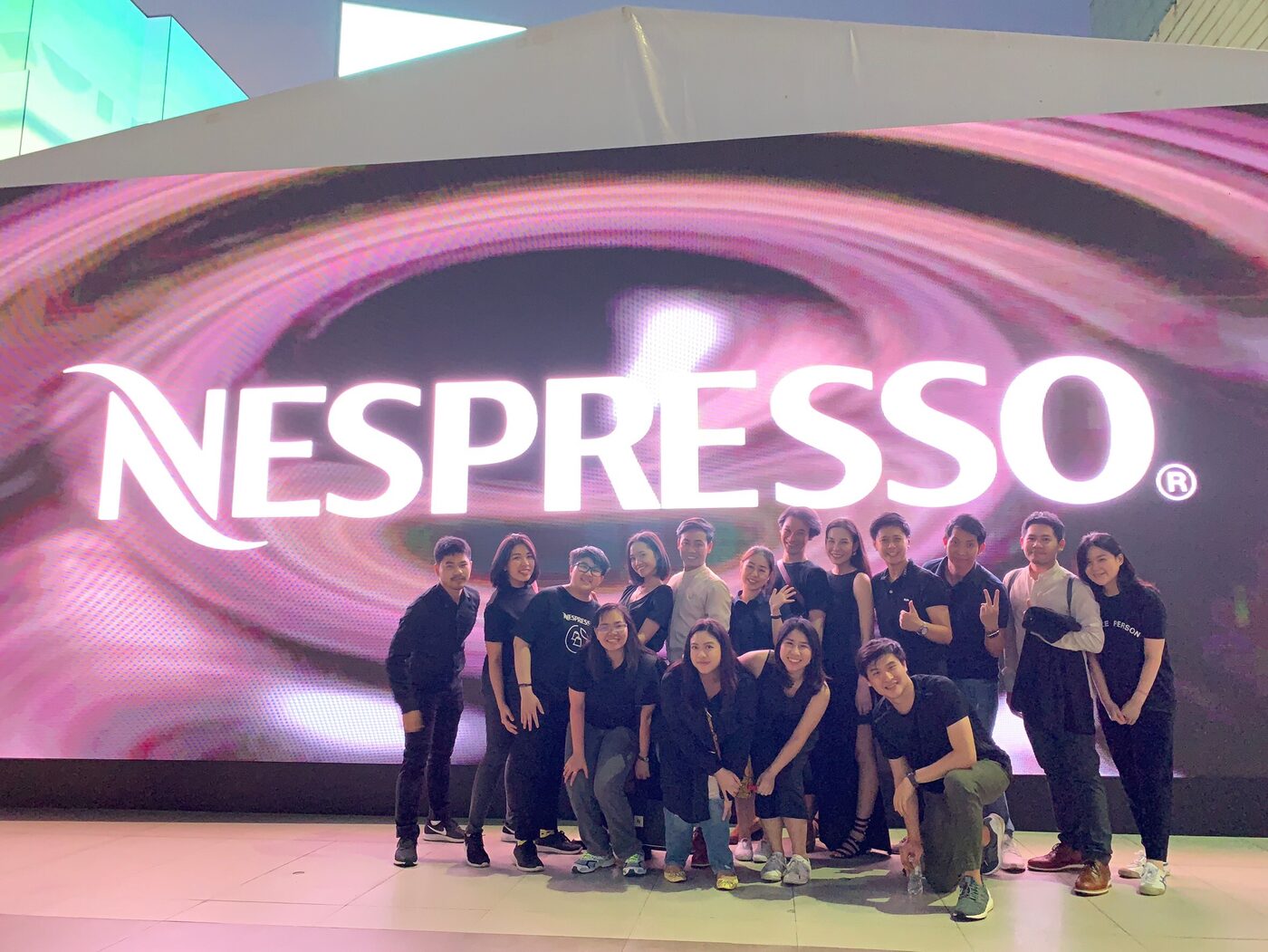 Nespresso Thailand team on stage